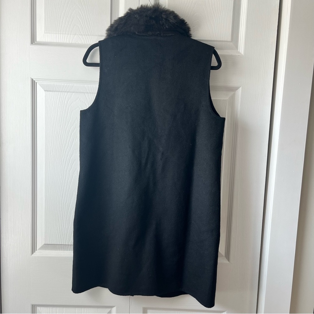 NWT Talbots Sweater Vest With Detachable Faux Fur Collar Size XS - Picture 7 of 7
